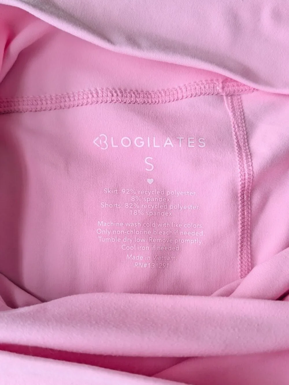 Blogilates Mommy & Me Ballerina Skort in Light Pink small